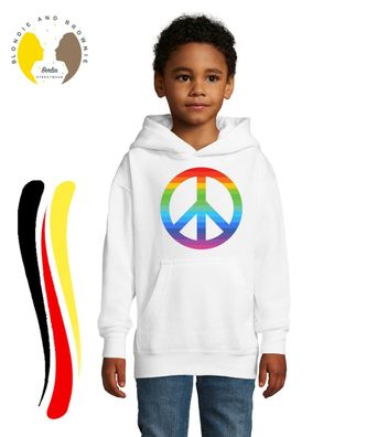 Blondie & Brownie Kinder Hoodie Pullover Peace LGBTQ Gay Frieden Pride Afrika