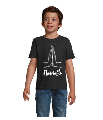Blondie & Brownie Kinder Baby Shirt Namaste Yoga Spiritualität Meditation Peace