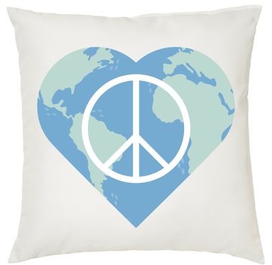 Blondie & Brownie Fun Couch Bett Kissen Füllung World Peace Liebe No War Freedom
