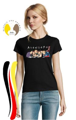 Blondie & Brownie Damen Fun Shirt Avengers Friends Iron Man Hulk Captain Thor