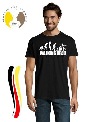 Blondie & Brownie Herren Fun T-Shirt Walking Zombies Dead Evolution Rick Carl