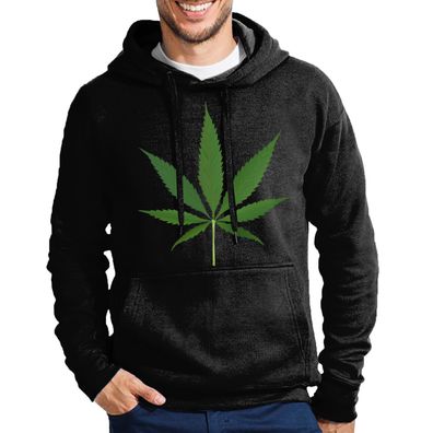 Blondie & Brownie Fun Herren Hoodie Pullover Hanf Weed Cannabis Blatt 420 Dope