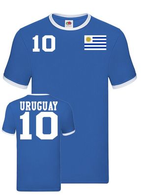 Fußball Sport WM Copa Amerika Herren Shirt Trikot Uruguay Wunschname Nummer