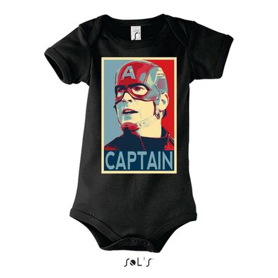 Blondie & Brownie Baby Fun Strampler Body Shirt Avengers Captain America Pop Art
