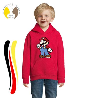 Blondie & Brownie Kinder Hoodie Pullover Mario Nintendo Luigi Super Yoshi Peach