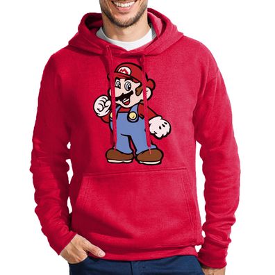 Blondie & Brownie Herren Hoodie Pullover Mario Nintendo Luigi Super Yoshi Peach