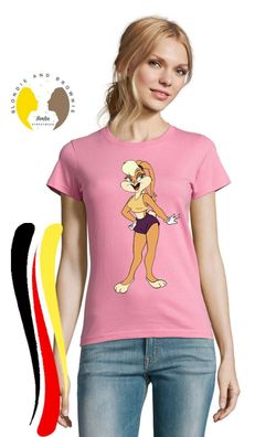 Blondie & Brownie Damen Shirt Lola Bunny Hase Karotte Cartoon Comic Bugs Cartton