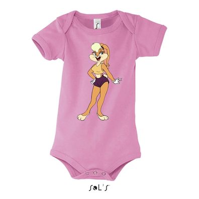 Blondie & Brownie Baby Kinder Strampler Shirt Body Lola Bunny Hase Karotte Bugs