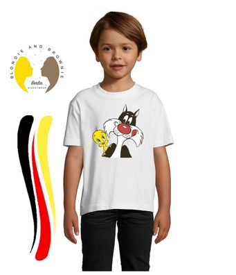 Blondie & Brownie Kinder Baby Shirt Silvester und Tweety Tunes Bugs Lola Bunny