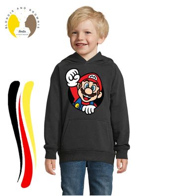 Blondie & Brownie Kinder Hoodie Pullover Mario Faust Nintendo Luigi Yoshi Super