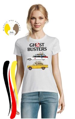 Blondie & Brownie Fun Damen Shirt Ghostbusters Cars Taxi Marshmallow Man Slimer