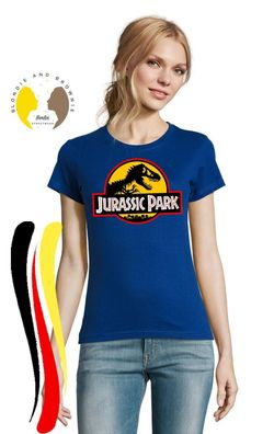 Blondie & Brownie Damen Shirt Jurassic T-Rex Park Dinosaurier Dino World Island