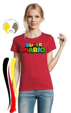Blondie & Brownie Damen Fun Shirt Nintendo Super Mario Nintendo SNES NES Luigi