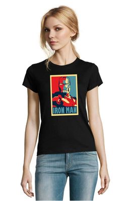 Blondie & Brownie Damen Shirt Iron Man Popart Stark Universe Nerd Held Thor Geek
