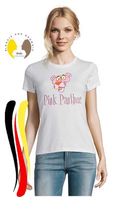 Blondie & Brownie Damen Fun Shirt Pink Panther Rosarote Inspektor Clouseau