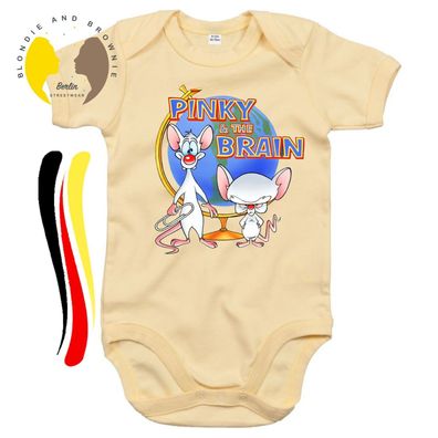 Blondie & Brownie Baby Strampler Body Shirt Pinky And Brain Comic Weltherrschaft