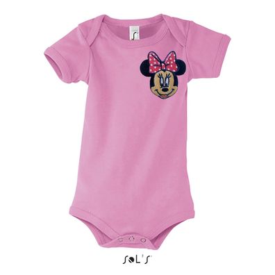 Blondie & Brownie Baby Strampler Body Shirt Minnie Mouse Stick Patch Mickey Mini