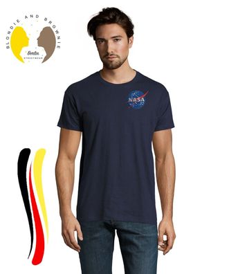 Blondie & Brownie Herren Shirt Nasa Logo Stick Patch Space Force X Mars Mission