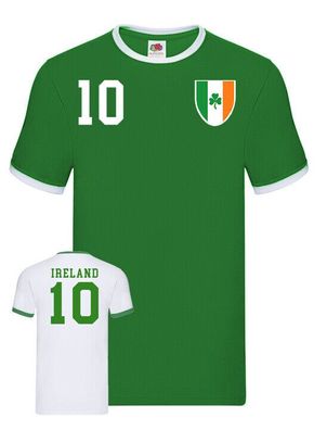 Fußball Sport Trikot WM EM Irland Ireland Herren T-Shirt Wunschname NUMMER