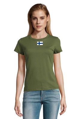 Blondie & Brownie Damen Finnland Finlandia Army Armee Marine Force Shirt Nato