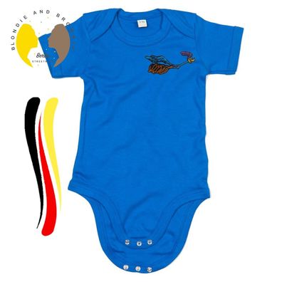 Blondie & Brownie Baby Strampler Body Shirt Road Runner Patch Stick Bunny Bugs