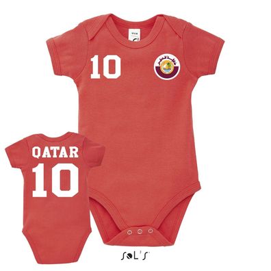 Fußball WM Foot Baby Strampler Body Trikot Shirt Katar Qatar Wunschname Nummer