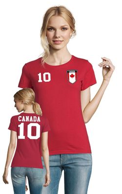 Fußball Football WM Damen Shirt Trikot Canada Kanada Amerika Wunschname Nummer