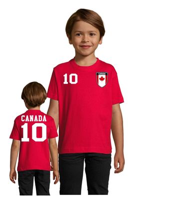 Fußball Football WM Kinder Shirt Trikot Canada Kanada Amerika Wunschname Nummer