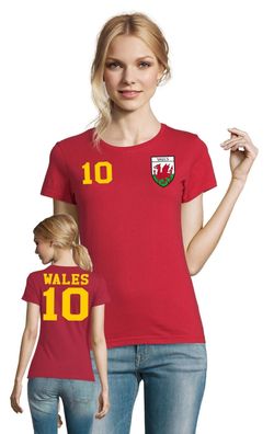 Fußball Football WM Damen Shirt Trikot Wales England Kingdom Wunschname Nummer