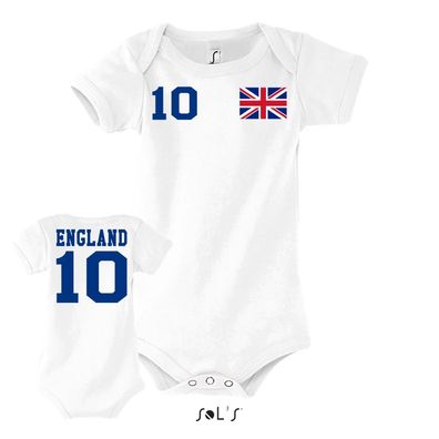 Fußball Football WM Baby Kinder Trikot England United Kingdom Wunschname Nummer