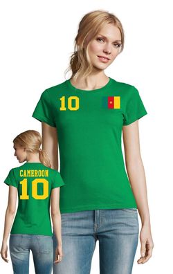 Fußball Football WM Damen Shirt Trikot Kamerun Cameroon Afrika Wunschname Nummer