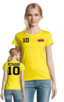 Fußball Handball Copa America WM Damen Shirt Trikot Ecuador Wunschname Nummer