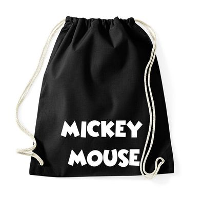 Blondie & Brownie Baumwoll Turnbeutel Tasche Mickey Mouse Schrift Minnie Mini