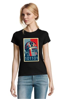 Blondie & Brownie Damen Shirt R2D2 Pop Art Roboter Yoda Star Yedi Vader Droide