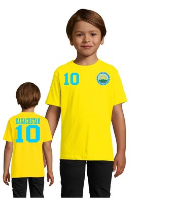 Fußball Sport WM Kinder Shirt Trikot Kasachstan Wunschname NUMMER Asien Meister