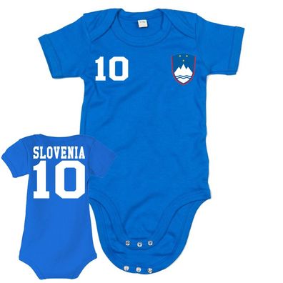 Fußball Meister Baby Strampler Body Trikot Slowenien Slovenia Wunschname Nummer