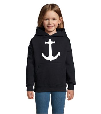 Blondie & Brownie Kinder Hoodie Pullover Anker Anchor Maritim Kompass Navy See