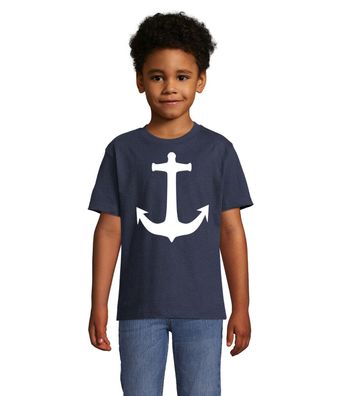 Blondie & Brownie Kinder Baby Shirt Anker Anchor Maritim Kompass Navy See Segeln