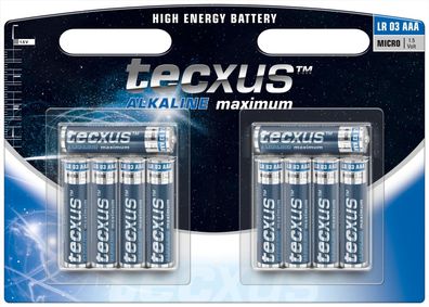 tecxus - LR03 / AAA (Micro) - 1,5 Volt 1200mAh AlMn - 10er Blister