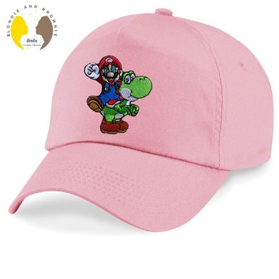 Blondie & Brownie Kinder Baseball Cap Snapback Mario & Yoshi Patch Stick Luigi