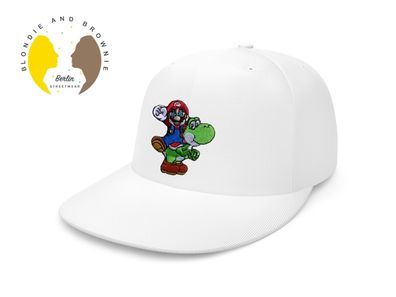 Blondie & Brownie Unisex Baseball Cap Snapback Mario & Yoshi Patch Stick Luigi