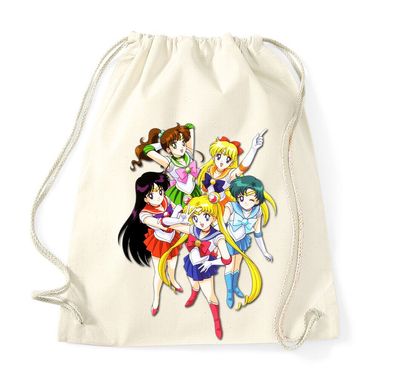 Blondie & Brownie Baumwoll Turnbeutel Beutel Sailor Moon and Friends Anime Manga