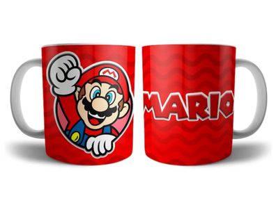 Blondie &Brownie Büro Fun Kaffee Tasse Becher Mario Fullprint Luigi Super Yoshi
