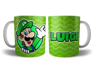 Blondie & Brownie Fun Büro Kaffee Tasse Becher Luigi Fullprint Mario Yoshi Peach