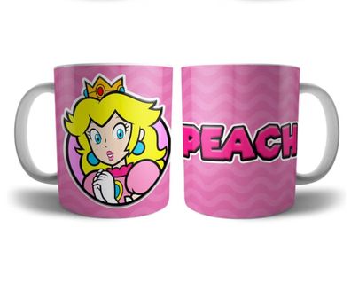 Blondie & Brownie Büro Kaffee Tasse Tee Becher Peach Fullprint Prinzessin Mario