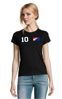 Fußball Football Handball Damen Shirt Trikot Neuseeland New Zealand Wunschname