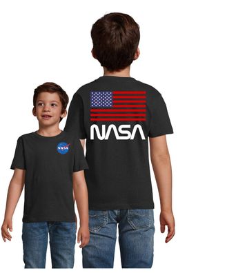 Blondie & Brownie Kinder Baby Shirt NASA USA FRONT RÜCKEN Print Elon Space Musk