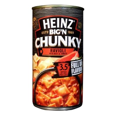 Heinz Big'N Chunky Ravioli with Beef & Tomato Eintopf 535 g