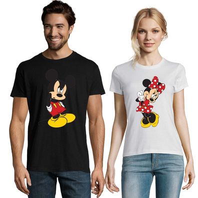 Blondie & Brownie Fun Partner Pärchen T-Shirt Mickey Minnie Queen King Valentin