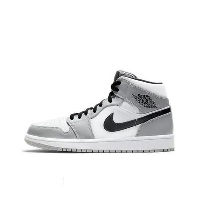 Air Jordan 1 One Mid Light Smoke Grey AJ1 Original Damen Männer Unisex